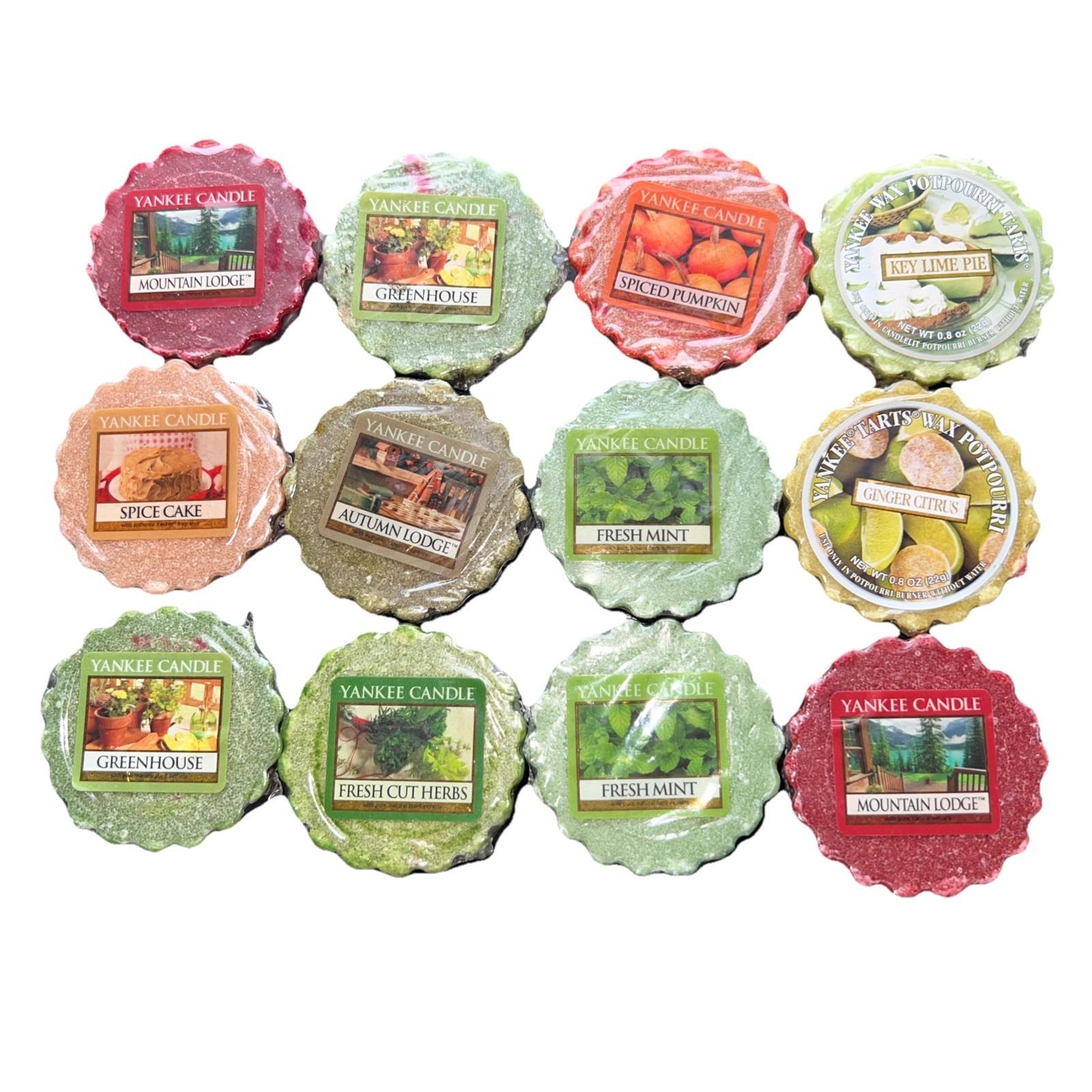 Lot of 12 Yankee Candle Tarts Warmer Wax Potpourri Holiday 0.8 Oz 22g NEW