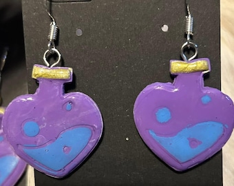 Purple and Blue Potion Earrings