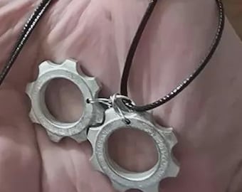 Gears of War Cog Tags Necklace Earrings Keychain Dash Dangles 2 Cog Tags METAL Casted or 3D printed