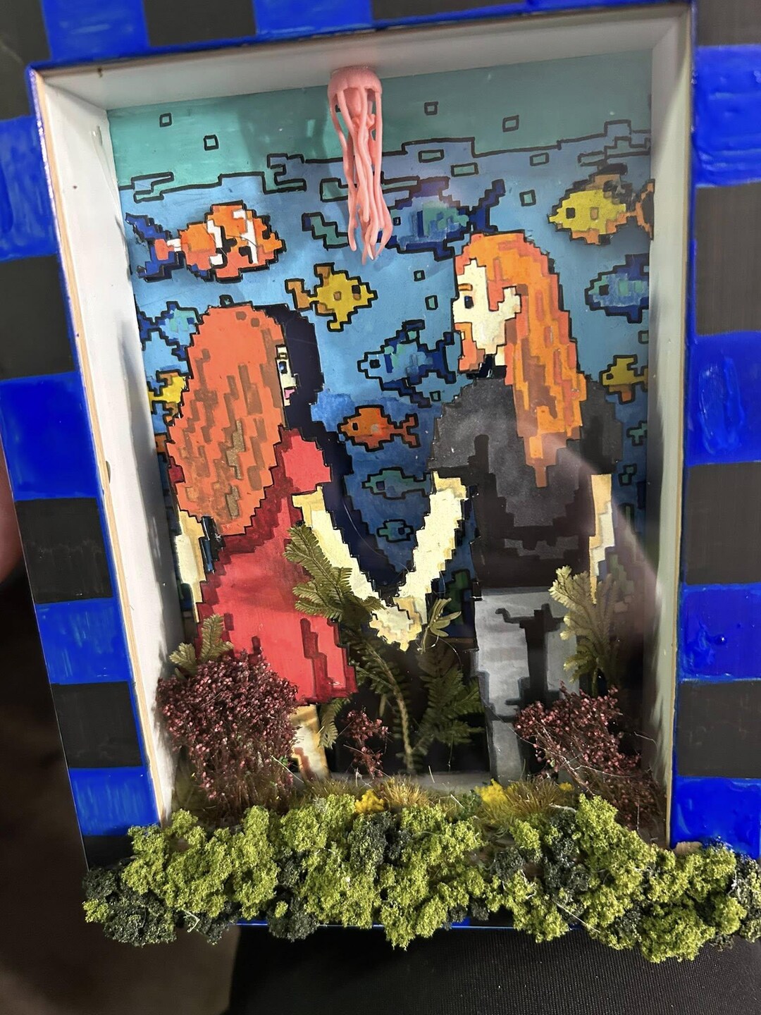 Custom 3D Shadow Box: 8 Bit Handmade Retro Wall Art - Gift Painting ...