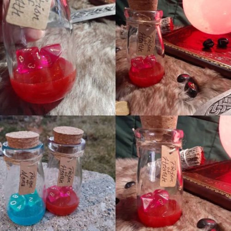 Dice Rolling Potion Bottles Etsy