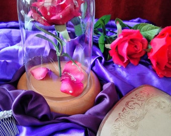 Life Size Replica Beauty and the Beast Enchanted Floating Rose - Custom Made