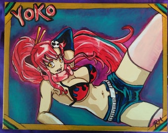Yoko from Gurren Lagann Fan Art - Anime - Canvas Painting