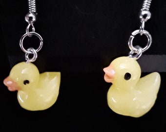 Canard en caoutchouc Ducky Boucles d'oreilles Collier Porte-clés Pendentif Bijoux