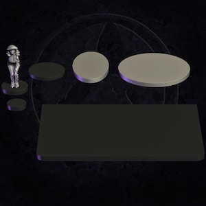 Blank Basic Plain Bases - for 28mm games - Resin OR Acrylic (Clear)