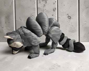 3D Printed Poseable Raccoon Flexi Figurine