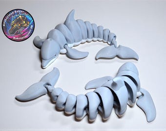 Articulated Dolphin - 3D Printed Model - Desk Pet for Ocean Lovers