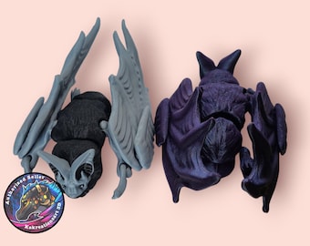 Articulated Big Eared Bat - 3D Printed Model - Desk Pet
