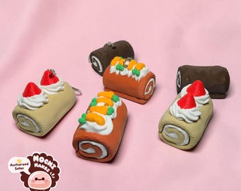 Cake Roll Fidget Clicker - 3D Printed Bag Charm
