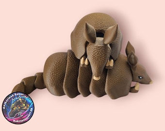 Articulated Armadillo Model - 3D Printed Flexi Animal