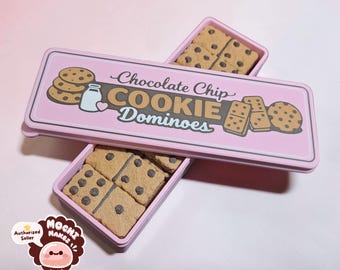3D Printed Chocolate Chip Cookie Dominoes - Faux Food Coffee Table Game - Bakery Decor