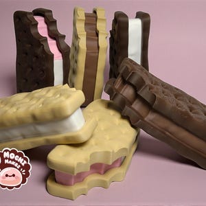 Ice Cream Sandwich Clicker Fidget Toy - 3D Printed - Mechanical Keyboard Switch