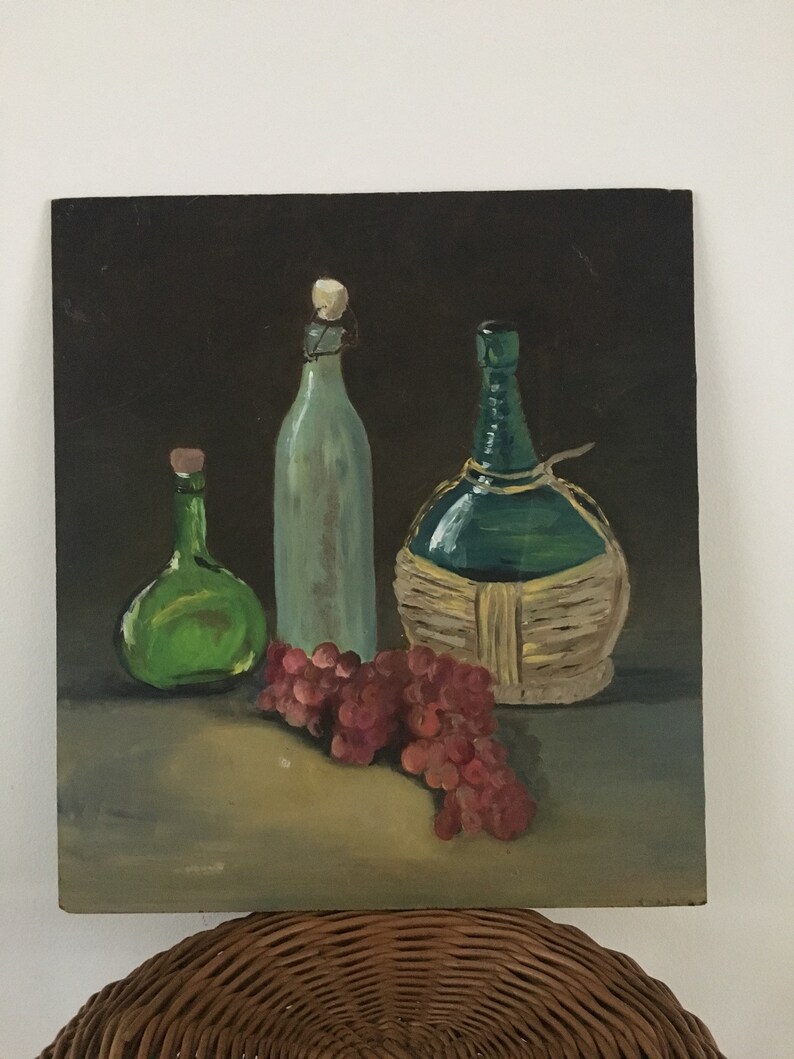 Vintage Acrylic Still Life Painting Moody Still Life Fruit - Etsy