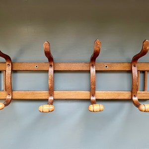 Vintage Bentwood Coat Rack, Thonet Syle Coat Hooks