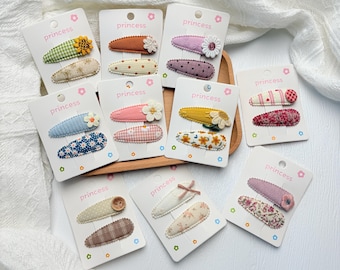 Pastell Baby-Mädchen Haarspangen-Set - 20 Stück Kleinkind-Haarspangen | Süße Blumen Haarspangen | Weicher Stoff Haarschmuck für Babys & Kinder