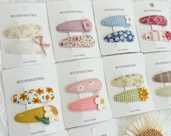Pastel Baby Girl Hair Clips Set – 20PCS Toddler Snap Clips | Cute Floral Hair Barrettes | Soft Fabric Hair Accessories for Babies & Kids
