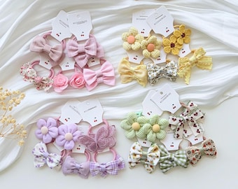 Baby Hair Ties, Toddler Bow Hair Elastics, Fabric Ponytail Holders, Pigtails Hair Bows, Baby Girl Hair Bands, Cute Baby Girl Gift