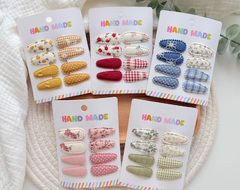Mini Baby Fabric Snap Clips, Infant Hair Clips, Floral Baby Barrettes, Toddler Hair Clips, Baby Toddler Hair Accessories, Baby Girl Gift