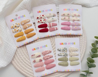 Mini barrettes en tissu pour bébé, Barrettes pour bébé, Barrettes florales pour bébé, Barrettes pour tout-petit, Accessoires pour cheveux de bébé tout-petit, Cadeau pour bébé fille