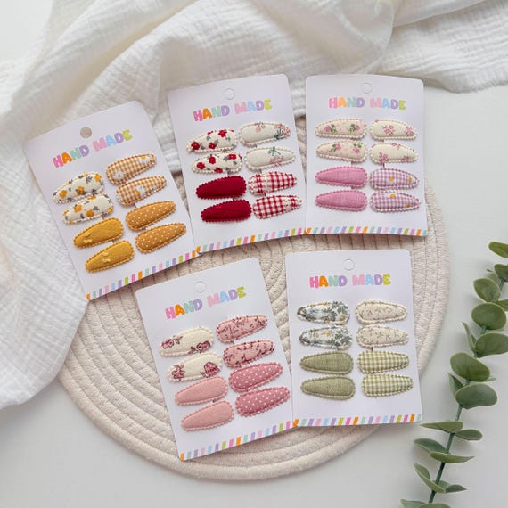 Mini Baby Fabric Snap Clips, Infant Hair Clips, Floral Baby Barrettes, Toddler Hair Clips, Baby Toddler Hair Accessories, Baby Girl Gift