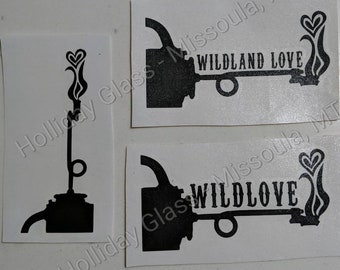 Wildland Firefighter With Drip Can Vinyl Sticker Decal Proud