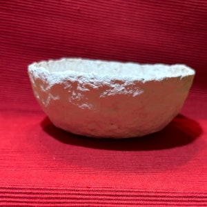 Paper Mache Bowl V;  paper mache; papier mache bowl; folk art decor; primitive decor; primitive bowl; papier-mâché
