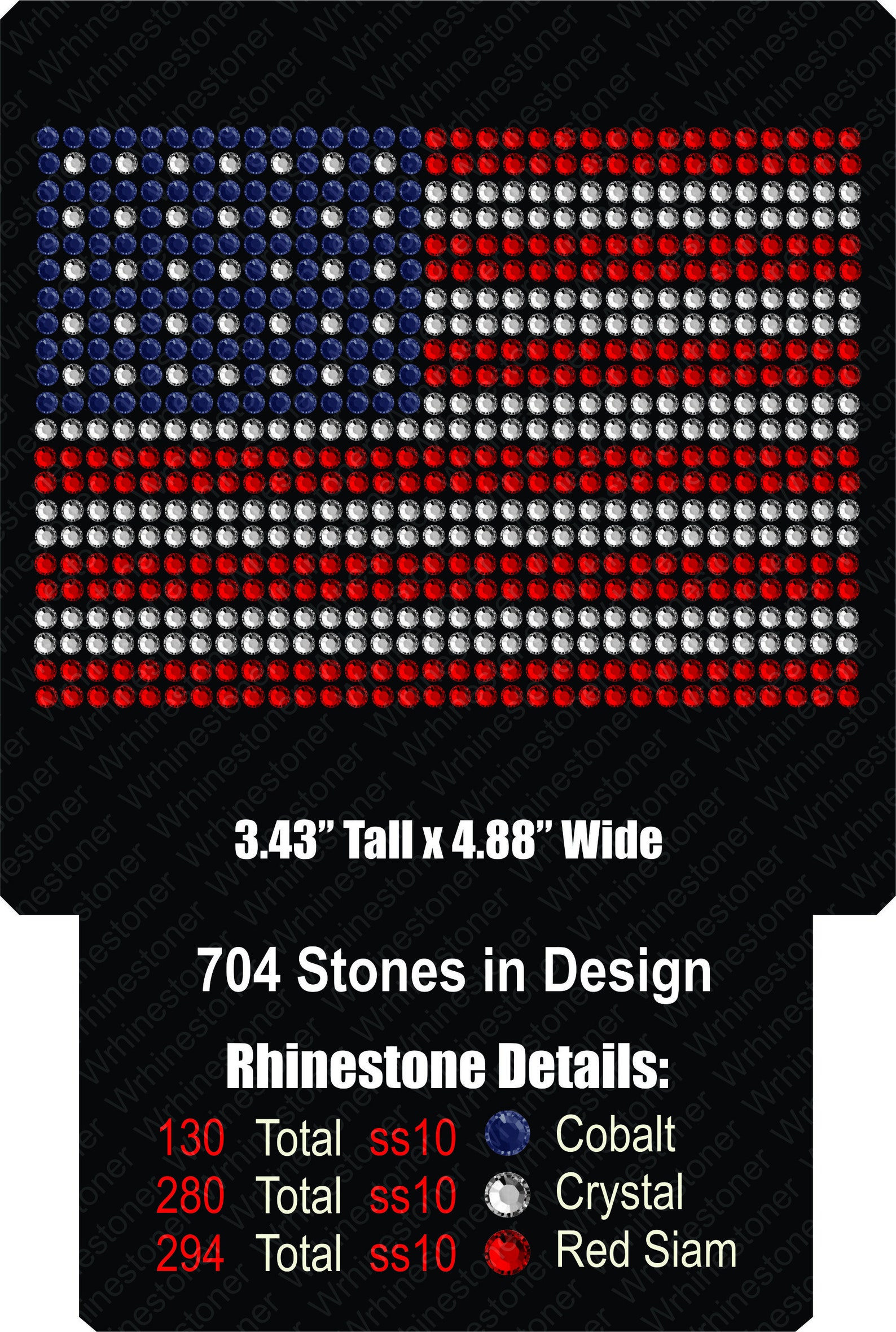 American Flag Rhinestone Template: SVG, Cricut, EPS (digital Download ...