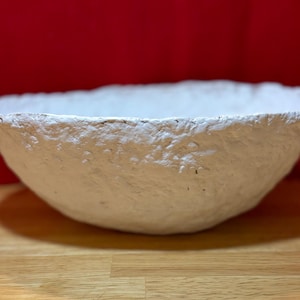 Paper Mache Oblong Bowl;  paper mache; papier mache bowl; folk art decor; primitive decor; primitive bowl; papier-mâché