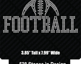 Football Heart Rhinestone Template: SVG, Cricut (digital Download) - Etsy