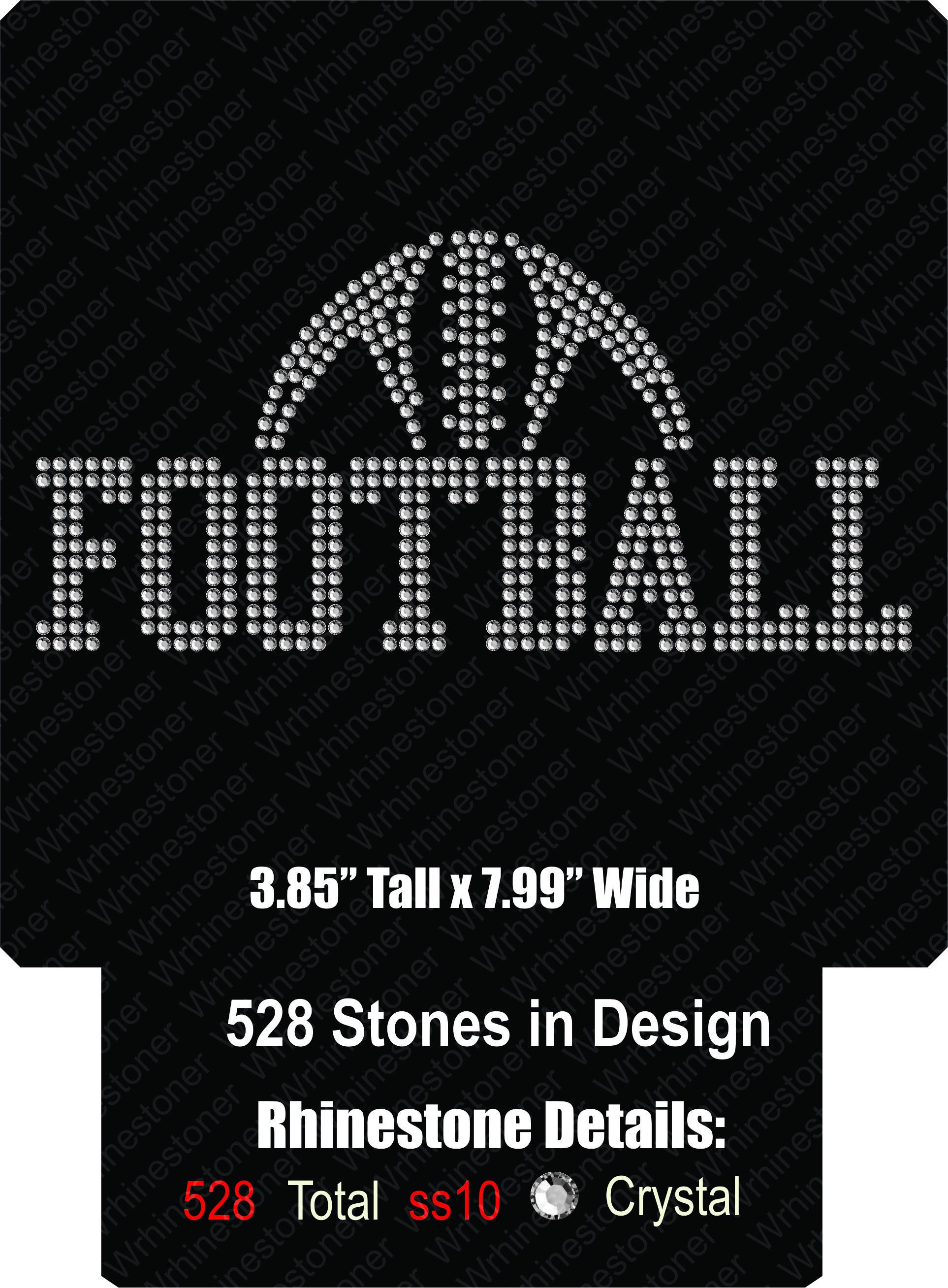 Rhinestone Football SVG: SS10 Template (digital Download) - Etsy