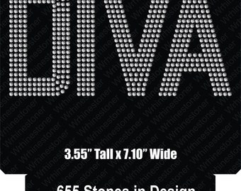 Instant Download Rhinestone SVG File Diva; diva download; diva svg file; svg download; svg file; Cricut svg; rhinestone svg; rhinestone diva