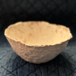 Paper Mache Bowl I;  paper mache; papier mache bowl; folk art decor; primitive decor; primitive bowl; papier-mâché
