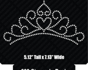 Rhinestone Crown Template: SVG, Cricut, EPS, JPG (Digital Download)