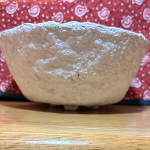 Paper Mache Bowl Large with Feet;  paper mache; papier mache bowl; folk art decor; primitive decor; primitive bowl; papier-mâché