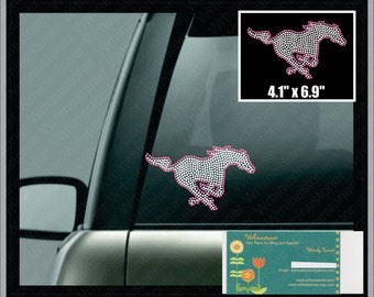 Horse Rhinestone Car Decal; Mustang sticker; mustang decal; rhinestone mustang; rhinestone sticker; horse sticker; horse decal