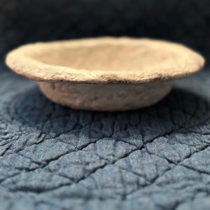 Paper Mache Soup Bowl; paper mache; papier mache bowl; folk art decor; primitive decor; primitive bowl; papier-mâché