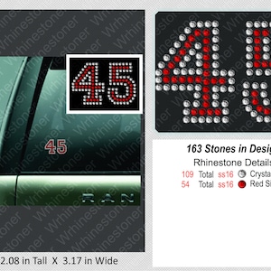Two Numbers Rhinestone Decal; rhinestone numbers; numbers decal; numbers sticker; rhinestone sticker; custom numbers; numbers sticker; decal