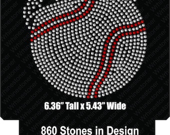 Rhinestone Baseball with Crown Template (Digital Download)