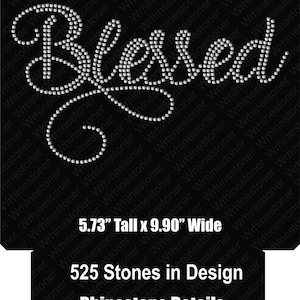 Instant Download Rhinestone SVG Blessed Cursive; blessed download; blessed svg file; svg download; blessed svg; cricut rhinestone svg