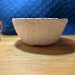 Paper Mache Bowl Large;  paper mache; papier mache bowl; folk art decor; primitive decor; primitive bowl; papier-mâché