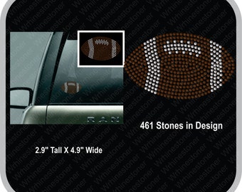 Football Rhinestone Car Decal; football sticker; rhinestone football decal; rhinestone football sticker; football decal; rhinestone football