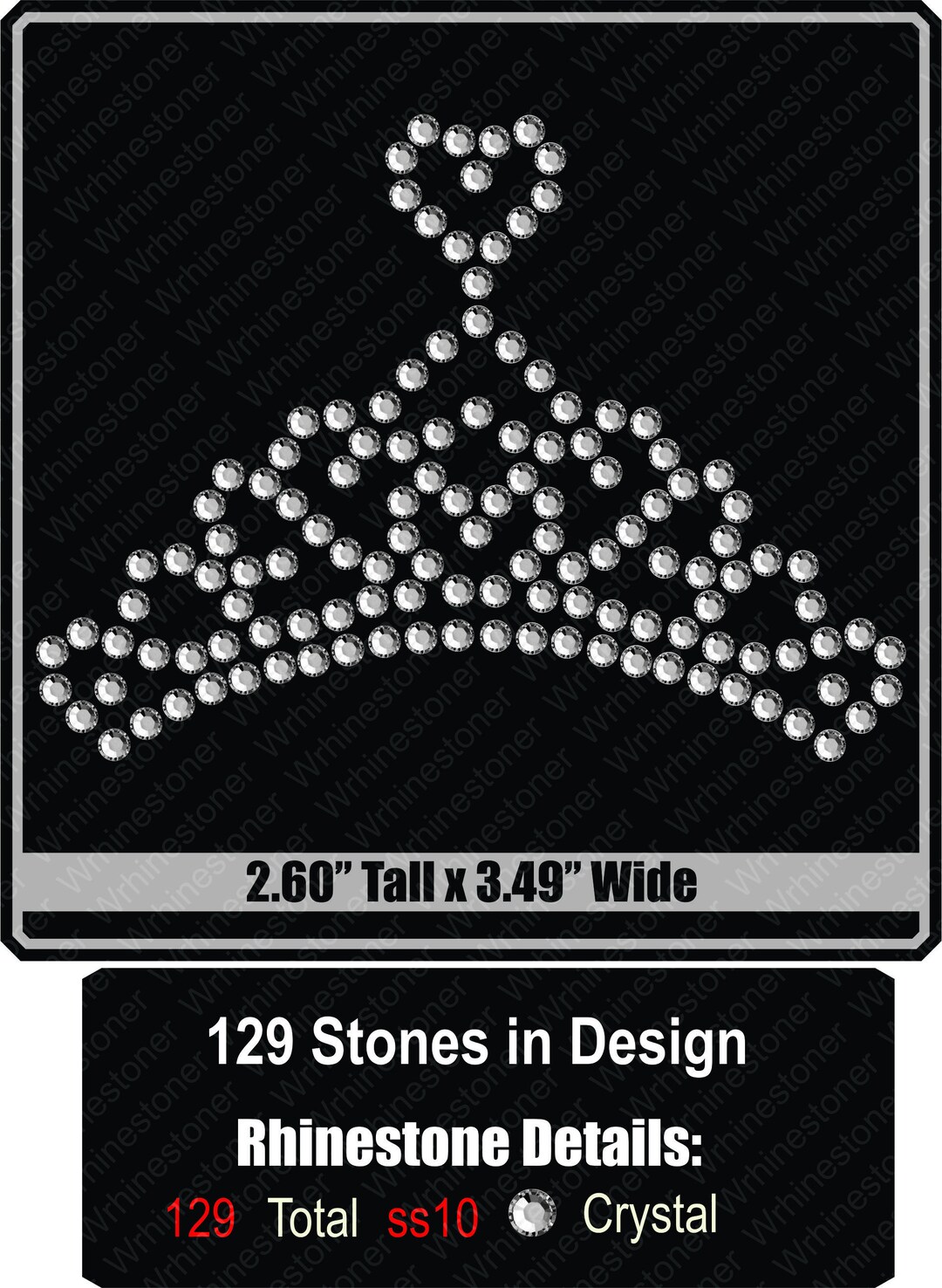 Rhinestone Crown Template: SS10 SVG, Cricut, EPS (digital Download) - Etsy