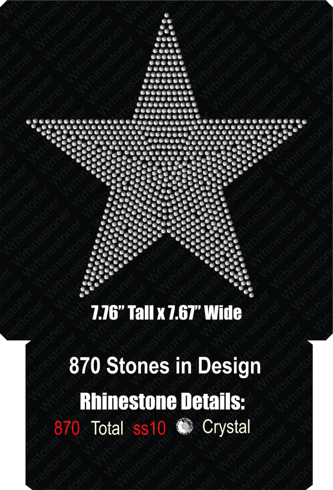 Rhinestone Star SVG: SS10 Template, Cricut, EPS, JPG (digital Download ...