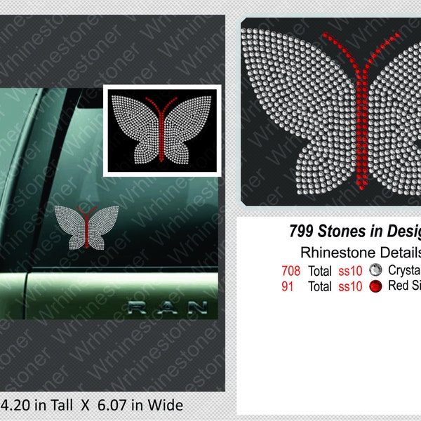 Large Butterfly Car Decal Etsy
