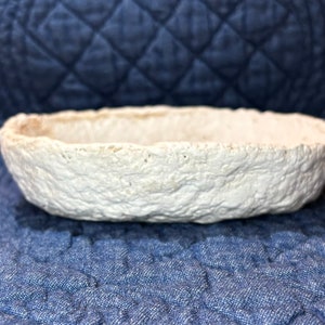 Small Paper Mache Square Bowl;  paper mache; papier mache bowl; folk art decor; primitive decor; primitive bowl; papier-mâché; square bowl
