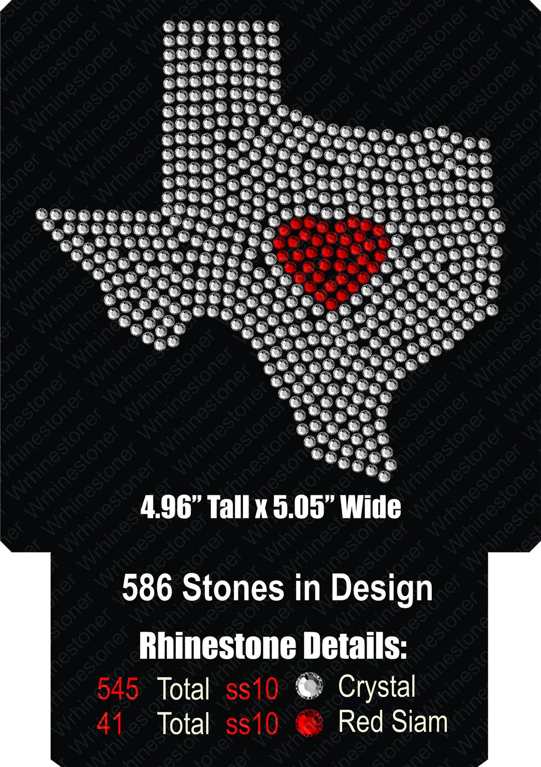 Texas Rhinestone Template SVG, Cricut, EPS (digital Download) - Etsy