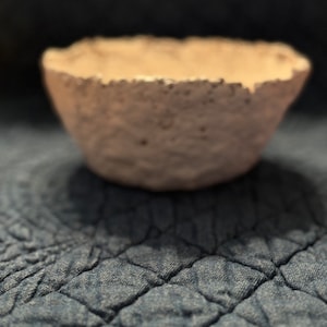 Paper Mache Bowl II;  paper mache; papier mache bowl; folk art decor; primitive decor; primitive bowl; papier-mâché