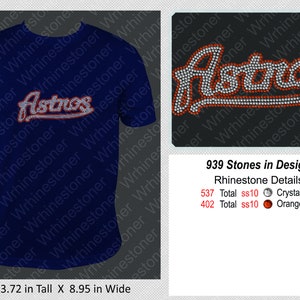 5th & Ocean Houston Astros Rhinestone Script T-Shirt, Girls (4-16) - Macy's