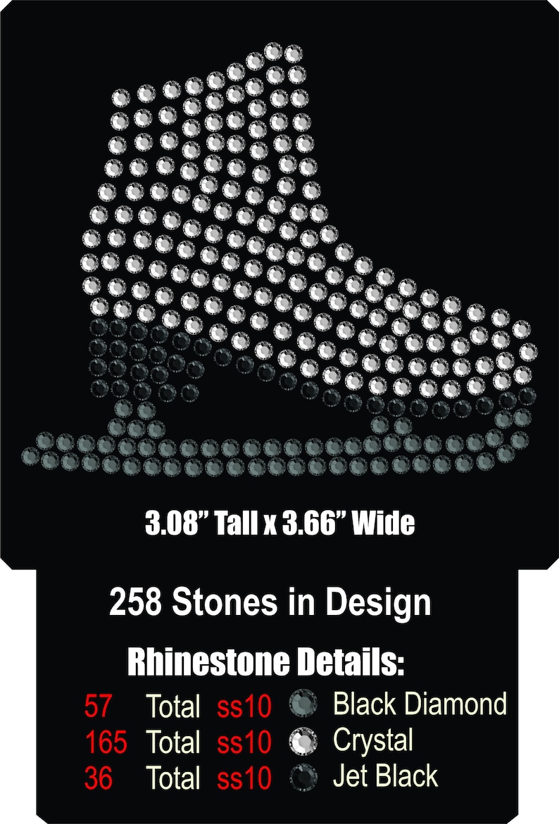 Rhinestone Ice Skate SVG File: Cricut Download - Etsy