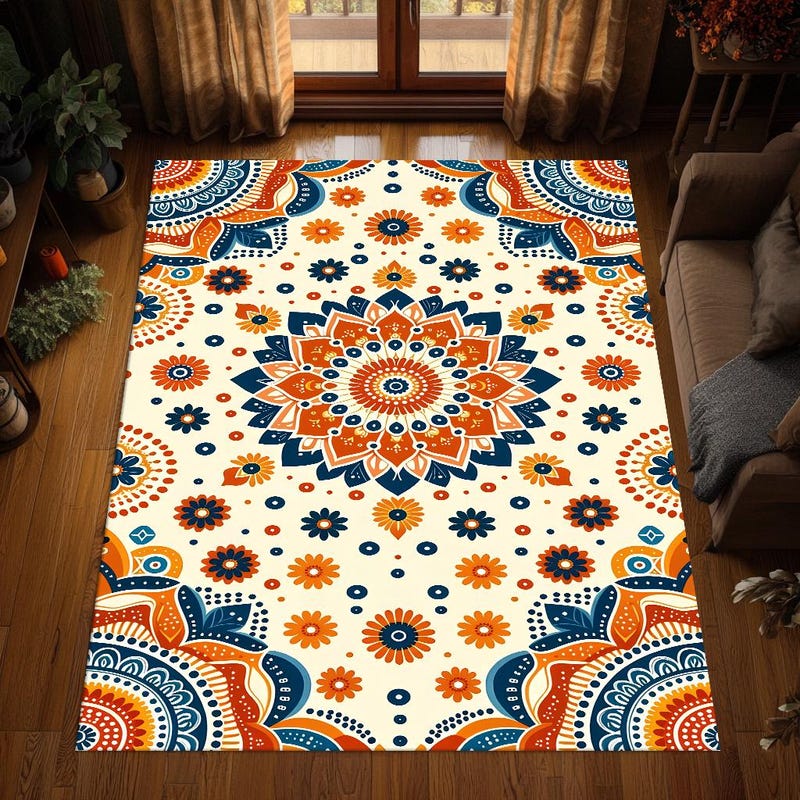 Hippie Floral Round Rug main image 1